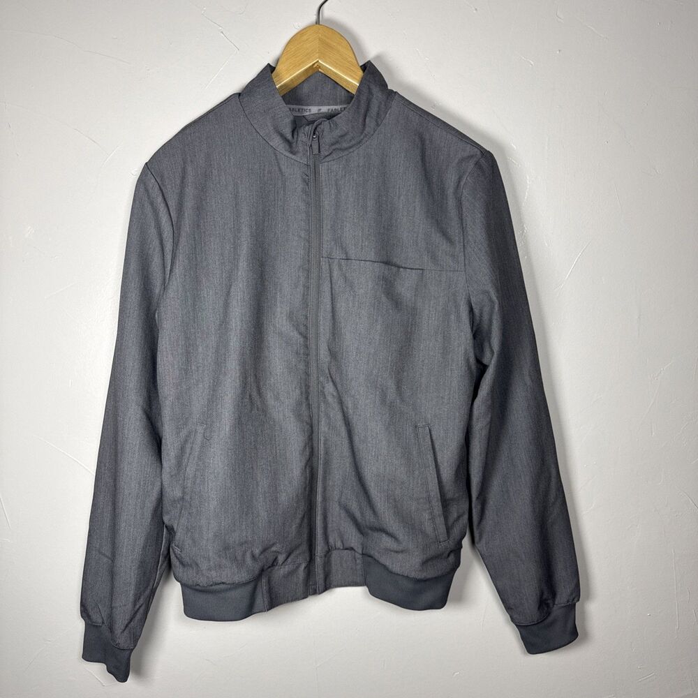 Fabletics Daily Scrub Jacket Size Medium Heather Gray Nursing Medical Physician
